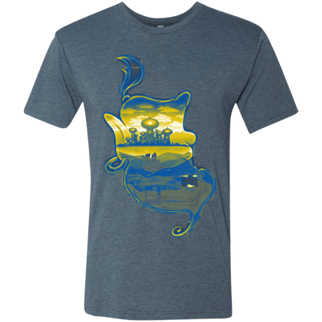 T-Shirts Indigo / S Aladdin Silhouette Men's Triblend T-Shirt