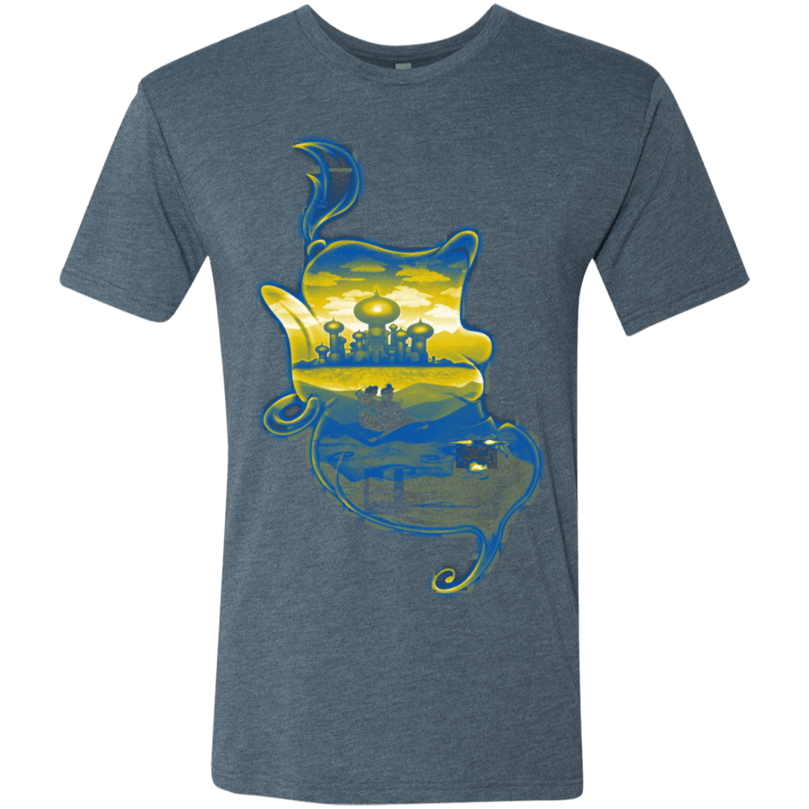 T-Shirts Indigo / S Aladdin Silhouette Men's Triblend T-Shirt
