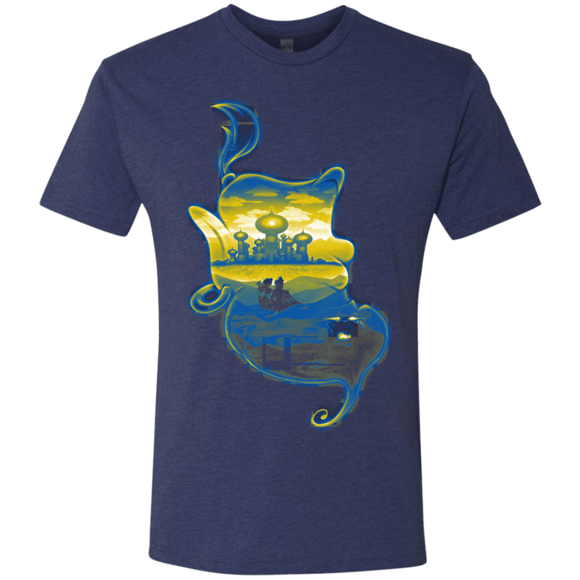 T-Shirts Vintage Navy / S Aladdin Silhouette Men's Triblend T-Shirt