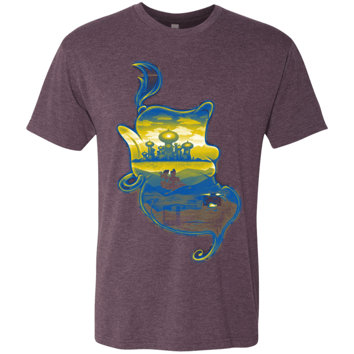 T-Shirts Vintage Purple / S Aladdin Silhouette Men's Triblend T-Shirt