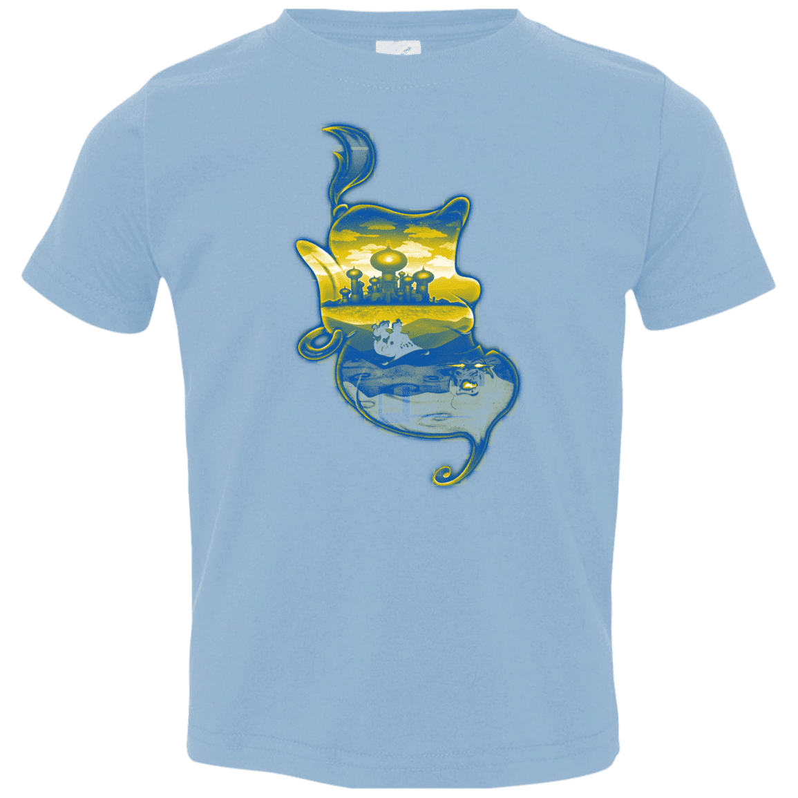 T-Shirts Light Blue / 2T Aladdin Silhouette Toddler Premium T-Shirt