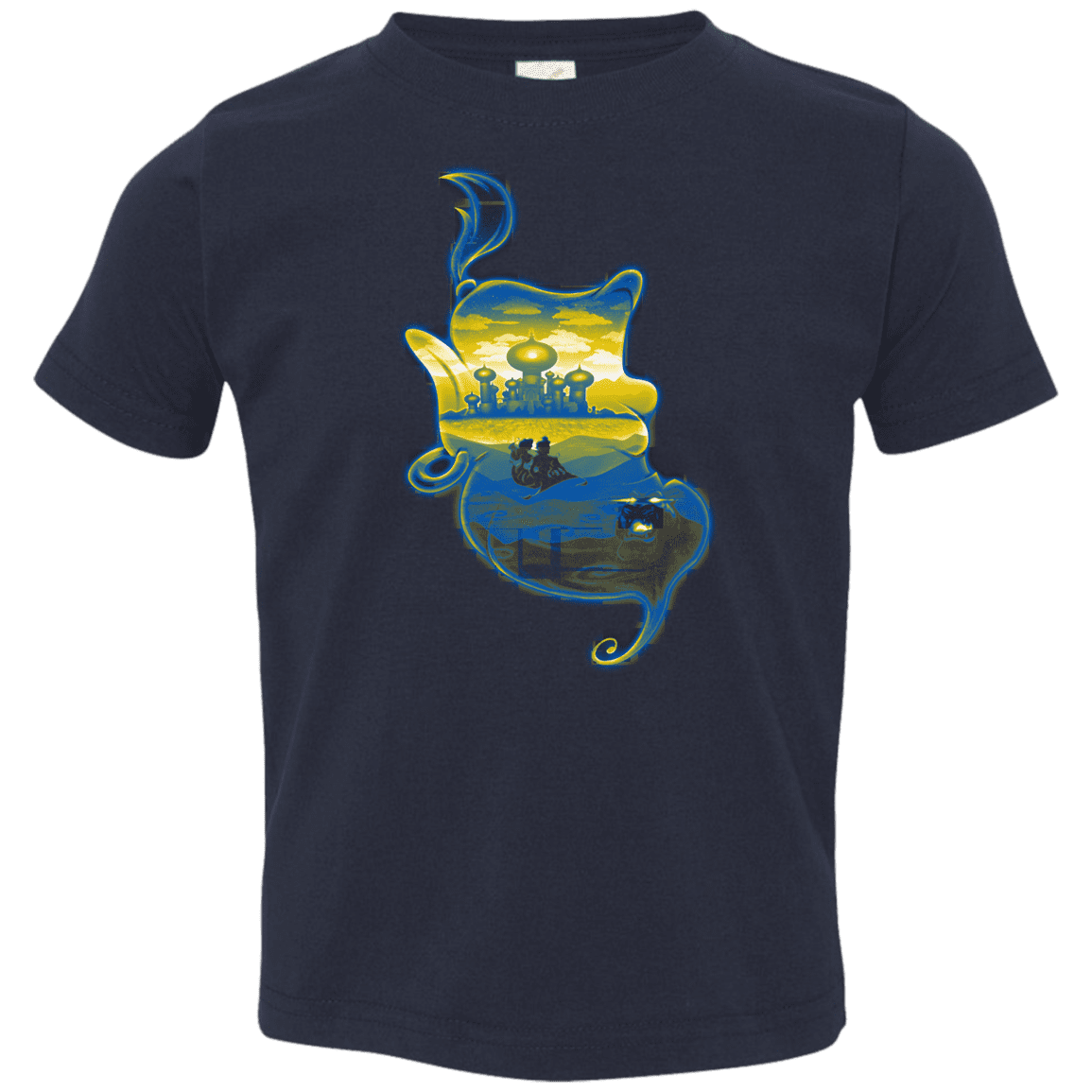 T-Shirts Navy / 2T Aladdin Silhouette Toddler Premium T-Shirt