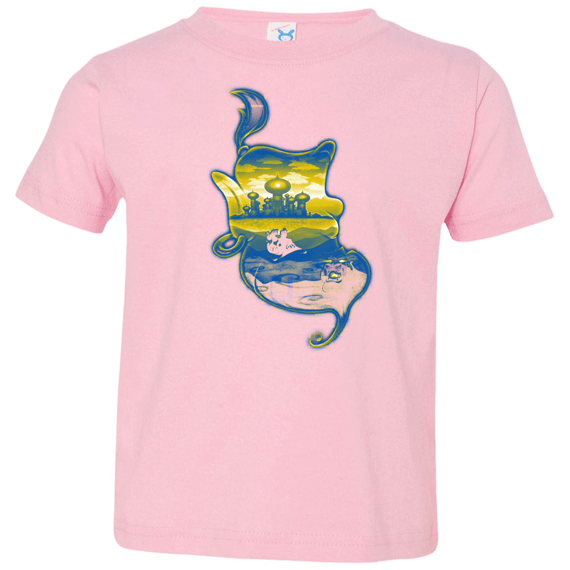 T-Shirts Pink / 2T Aladdin Silhouette Toddler Premium T-Shirt