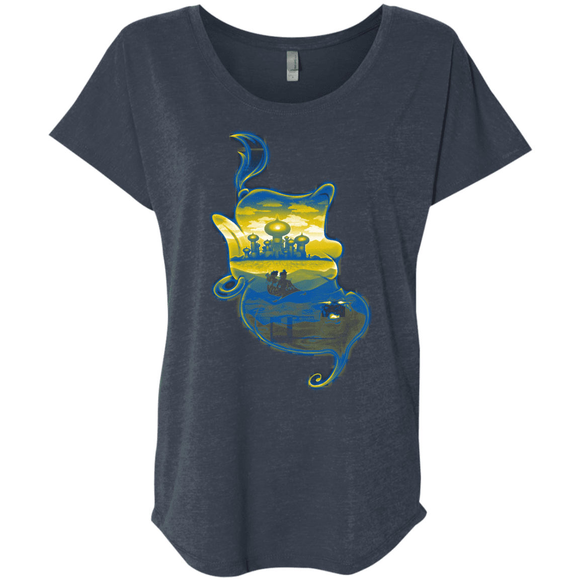 T-Shirts Vintage Navy / X-Small Aladdin Silhouette Triblend Dolman Sleeve