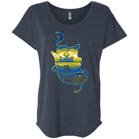 T-Shirts Vintage Navy / X-Small Aladdin Silhouette Triblend Dolman Sleeve