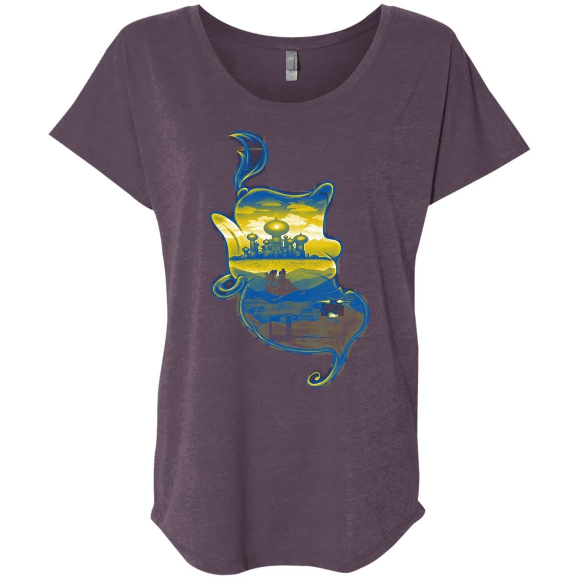 T-Shirts Vintage Purple / X-Small Aladdin Silhouette Triblend Dolman Sleeve