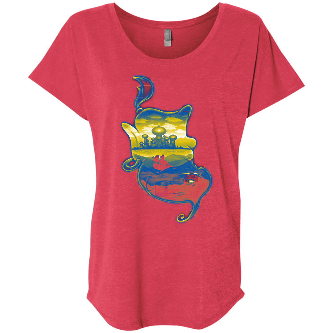 T-Shirts Vintage Red / X-Small Aladdin Silhouette Triblend Dolman Sleeve