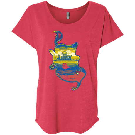 T-Shirts Vintage Red / X-Small Aladdin Silhouette Triblend Dolman Sleeve