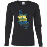 T-Shirts Black / S Aladdin Silhouette Women's Long Sleeve T-Shirt