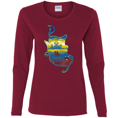 T-Shirts Cardinal / S Aladdin Silhouette Women's Long Sleeve T-Shirt
