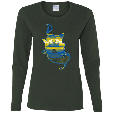 T-Shirts Forest / S Aladdin Silhouette Women's Long Sleeve T-Shirt
