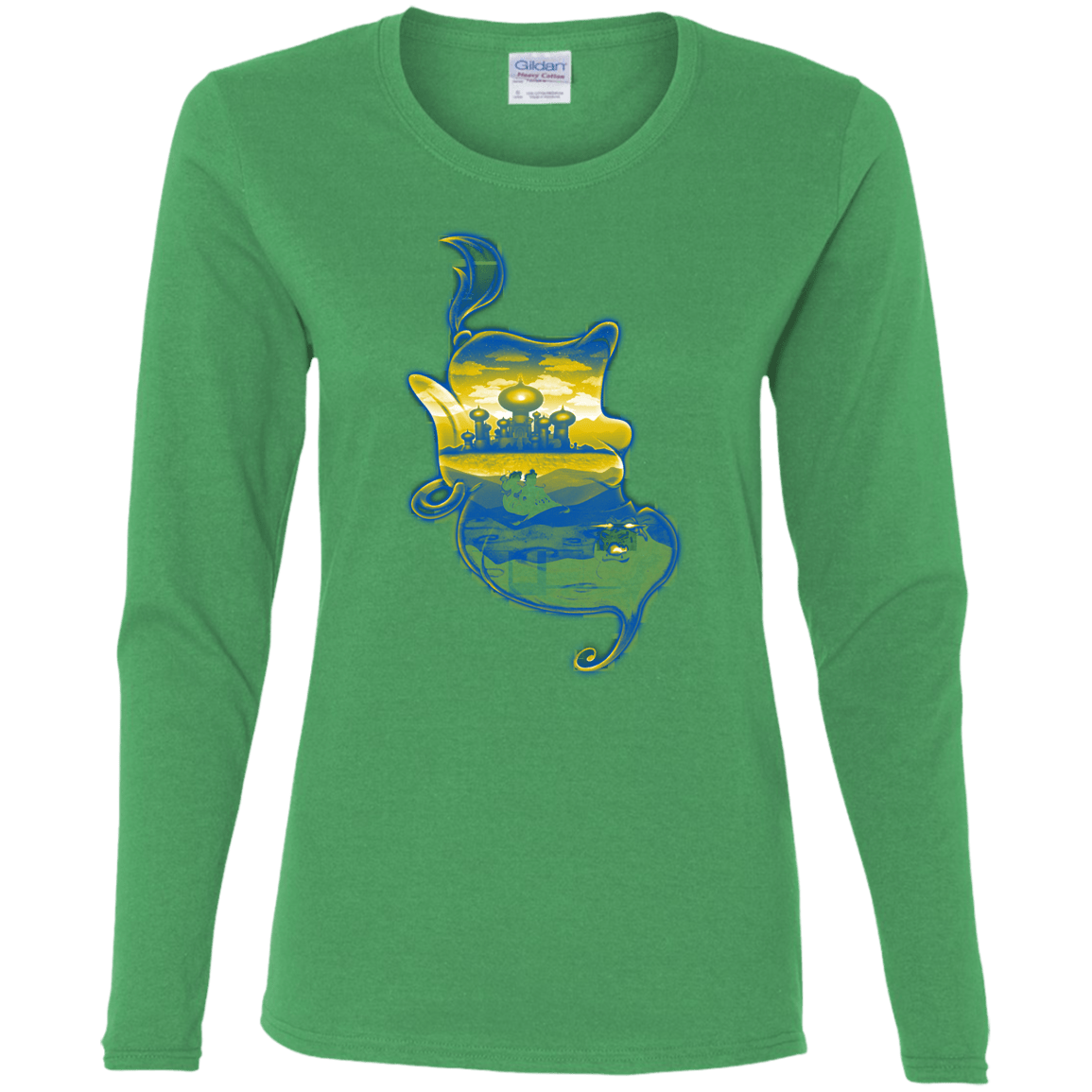 T-Shirts Irish Green / S Aladdin Silhouette Women's Long Sleeve T-Shirt