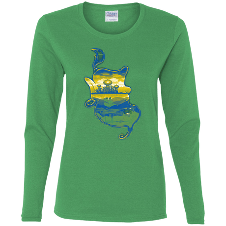 T-Shirts Irish Green / S Aladdin Silhouette Women's Long Sleeve T-Shirt