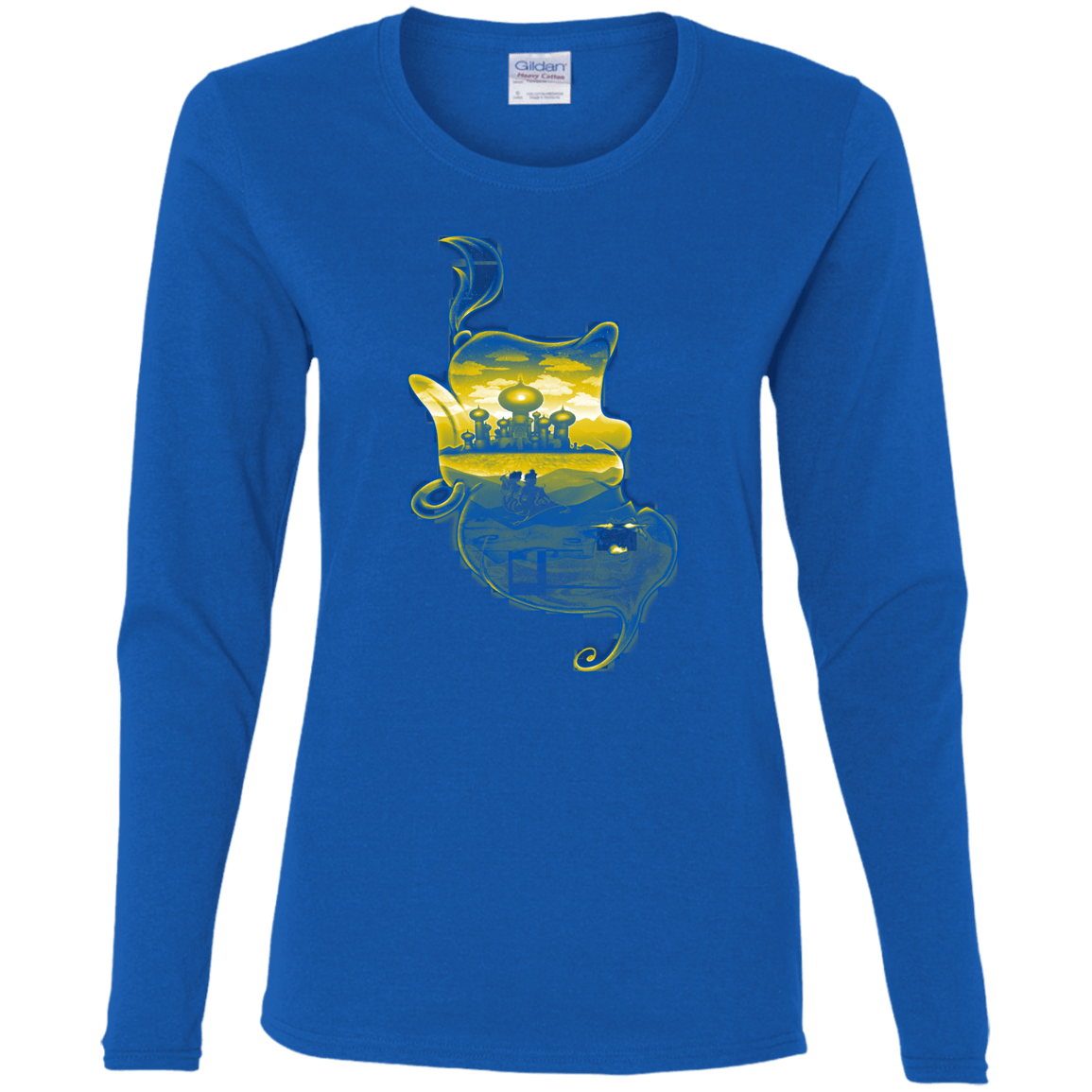 T-Shirts Royal / S Aladdin Silhouette Women's Long Sleeve T-Shirt