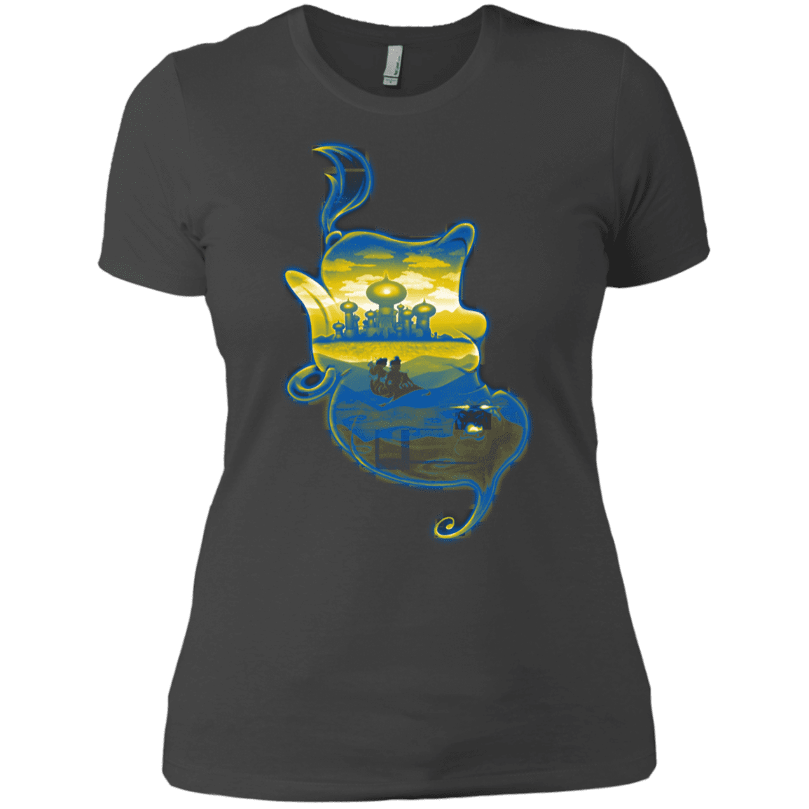 T-Shirts Heavy Metal / X-Small Aladdin Silhouette Women's Premium T-Shirt