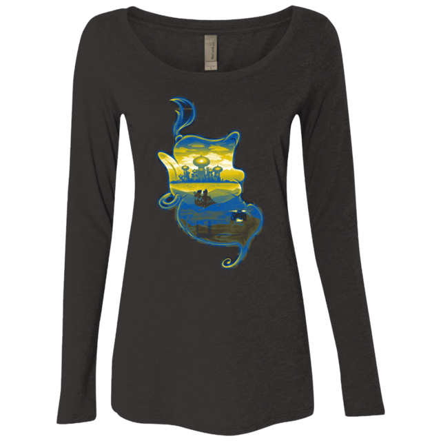 T-Shirts Vintage Black / S Aladdin Silhouette Women's Triblend Long Sleeve Shirt