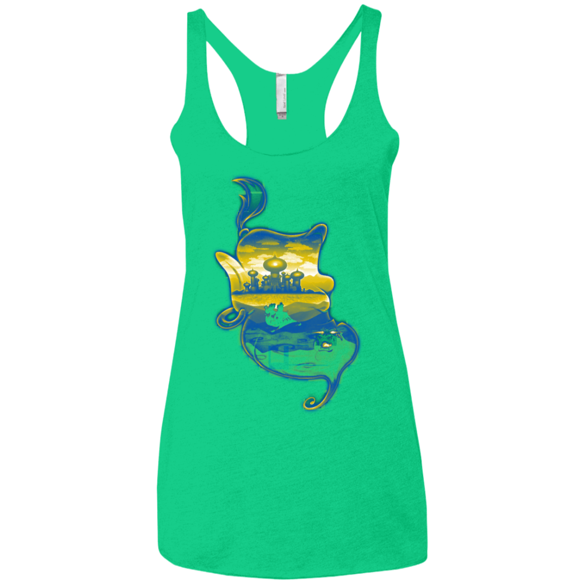 T-Shirts Envy / X-Small Aladdin Silhouette Women's Triblend Racerback Tank
