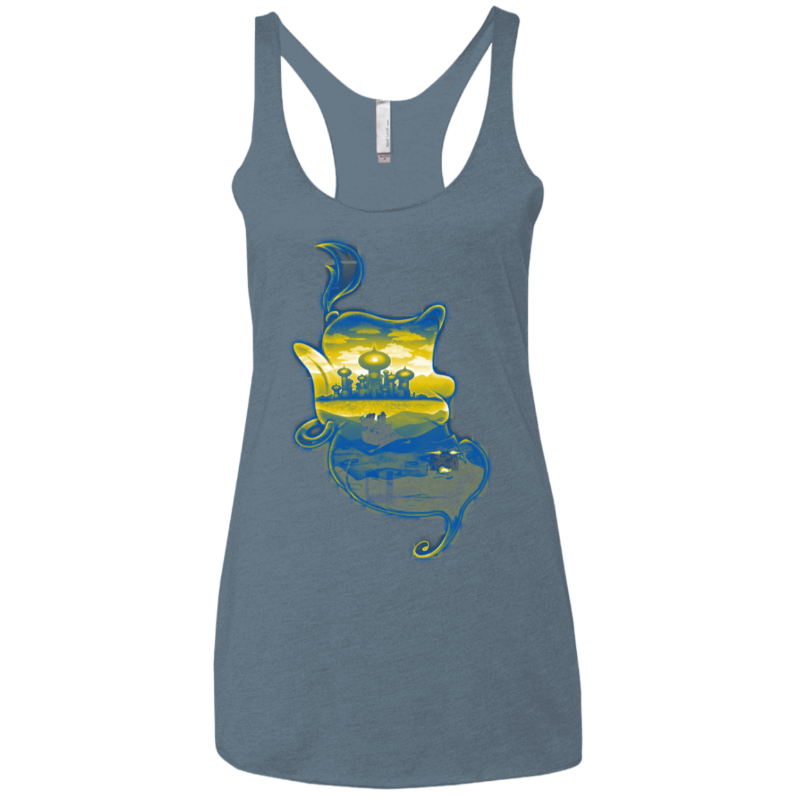 T-Shirts Indigo / X-Small Aladdin Silhouette Women's Triblend Racerback Tank