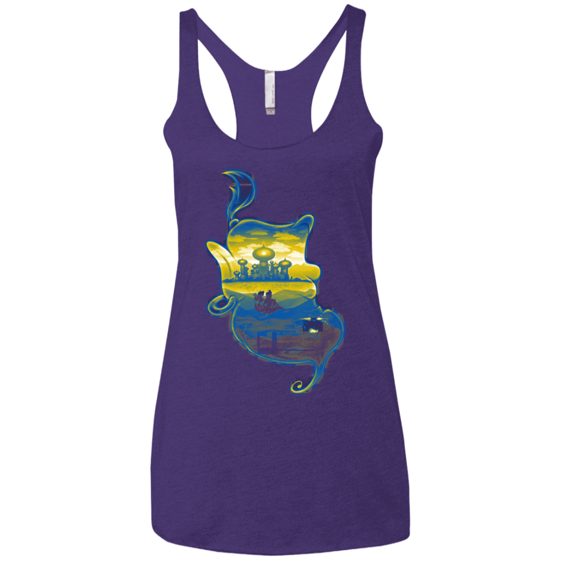 T-Shirts Purple Rush / X-Small Aladdin Silhouette Women's Triblend Racerback Tank