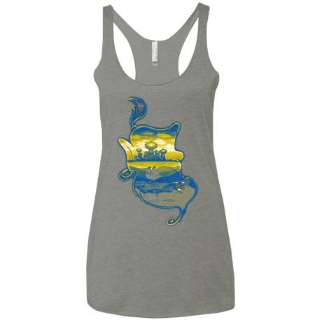 T-Shirts Venetian Grey / X-Small Aladdin Silhouette Women's Triblend Racerback Tank