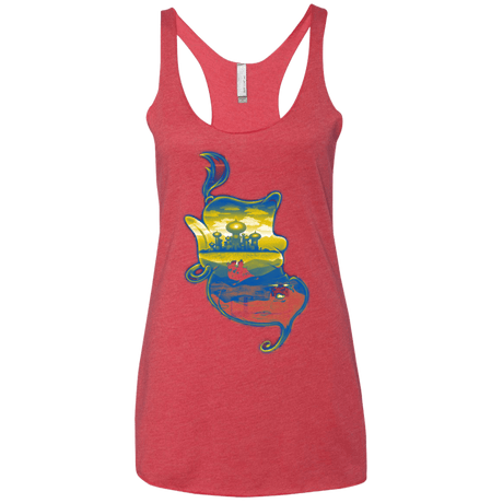 T-Shirts Vintage Red / X-Small Aladdin Silhouette Women's Triblend Racerback Tank