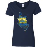 T-Shirts Navy / S Aladdin Silhouette Women's V-Neck T-Shirt