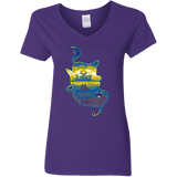 T-Shirts Purple / S Aladdin Silhouette Women's V-Neck T-Shirt