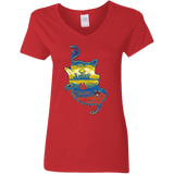 T-Shirts Red / S Aladdin Silhouette Women's V-Neck T-Shirt