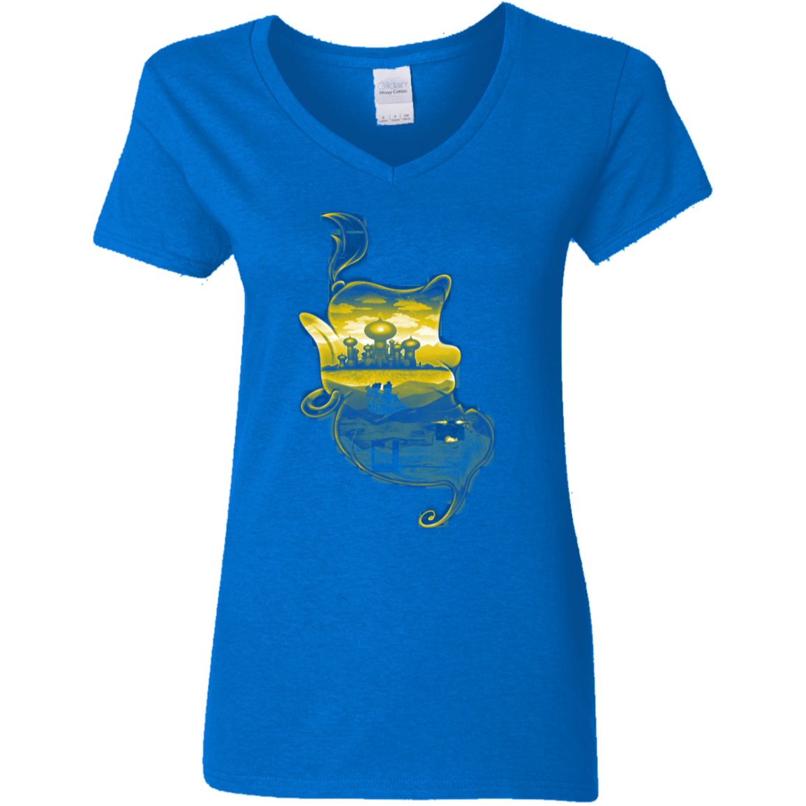 T-Shirts Royal / S Aladdin Silhouette Women's V-Neck T-Shirt