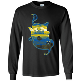 T-Shirts Black / YS Aladdin Silhouette Youth Long Sleeve T-Shirt