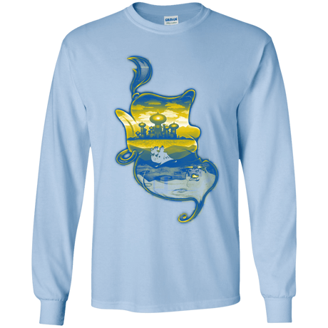 T-Shirts Light Blue / YS Aladdin Silhouette Youth Long Sleeve T-Shirt