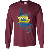 T-Shirts Maroon / YS Aladdin Silhouette Youth Long Sleeve T-Shirt