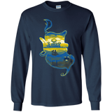 T-Shirts Navy / YS Aladdin Silhouette Youth Long Sleeve T-Shirt