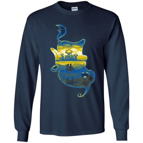 T-Shirts Navy / YS Aladdin Silhouette Youth Long Sleeve T-Shirt