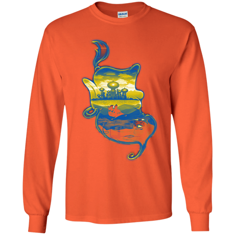 T-Shirts Orange / YS Aladdin Silhouette Youth Long Sleeve T-Shirt