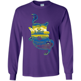 T-Shirts Purple / YS Aladdin Silhouette Youth Long Sleeve T-Shirt