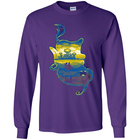 T-Shirts Purple / YS Aladdin Silhouette Youth Long Sleeve T-Shirt