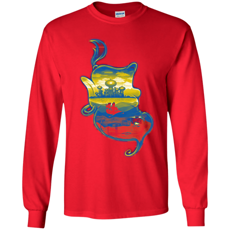 T-Shirts Red / YS Aladdin Silhouette Youth Long Sleeve T-Shirt