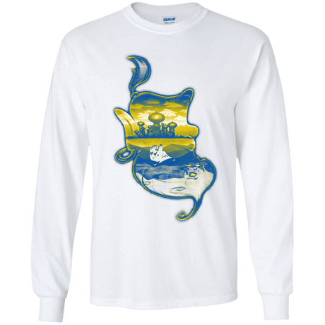 T-Shirts White / YS Aladdin Silhouette Youth Long Sleeve T-Shirt