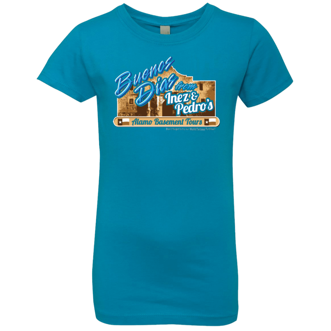 T-Shirts Turquoise / YXS Alamo Basement Girls Premium T-Shirt