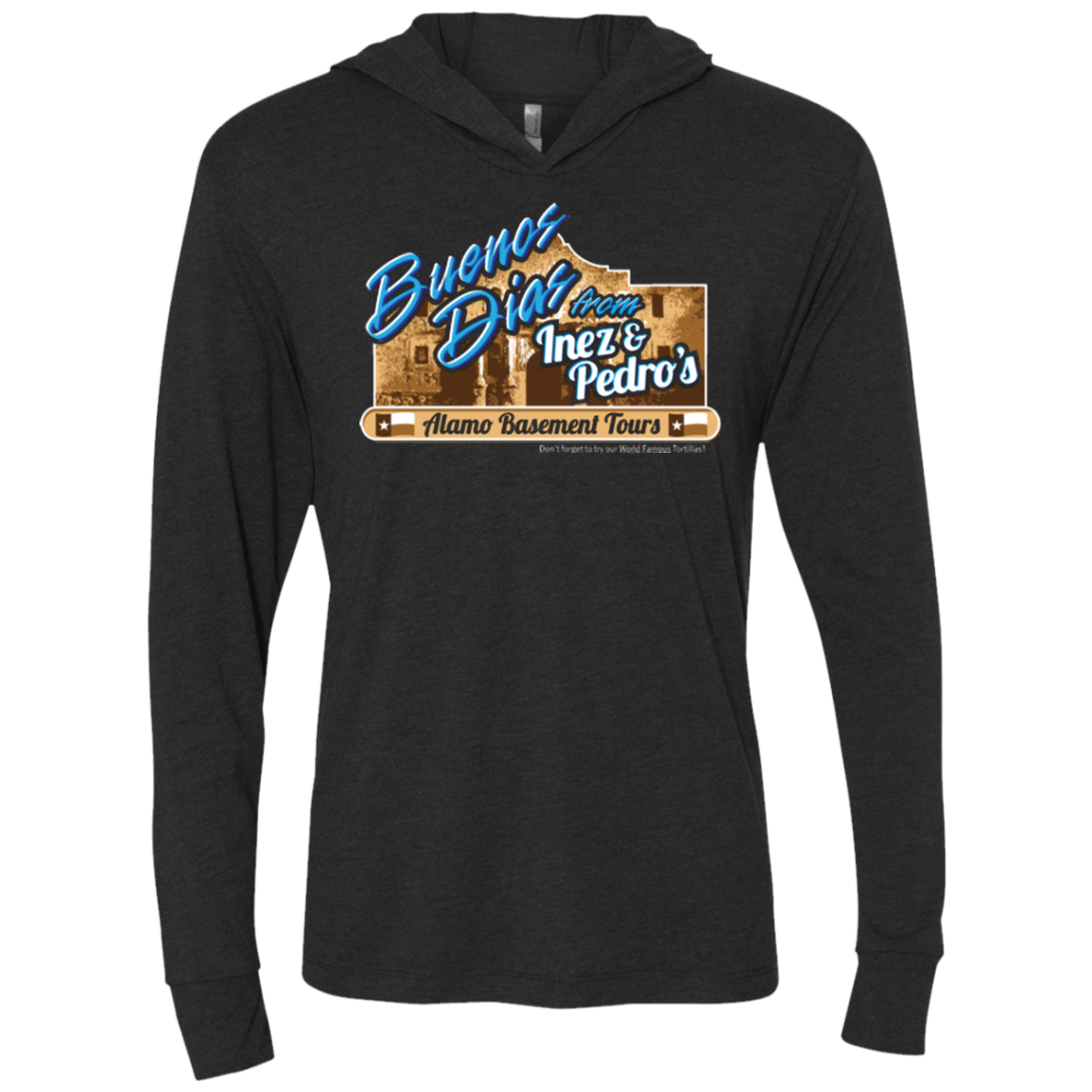 T-Shirts Vintage Black / X-Small Alamo Basement Triblend Long Sleeve Hoodie Tee