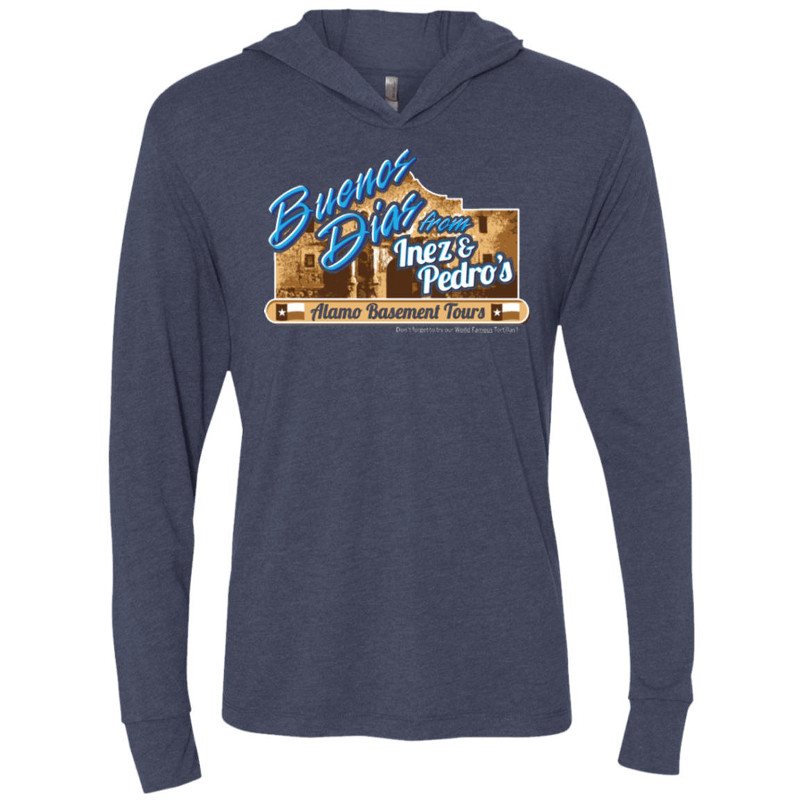 T-Shirts Vintage Navy / X-Small Alamo Basement Triblend Long Sleeve Hoodie Tee