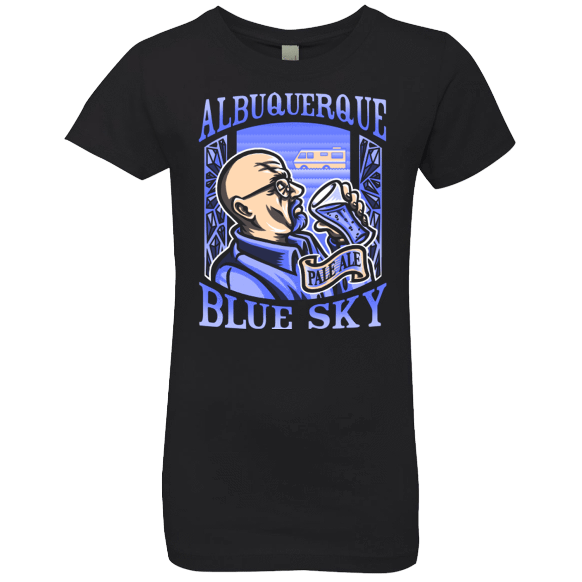 T-Shirts Black / YXS Albuquerque Blue Sky Girls Premium T-Shirt