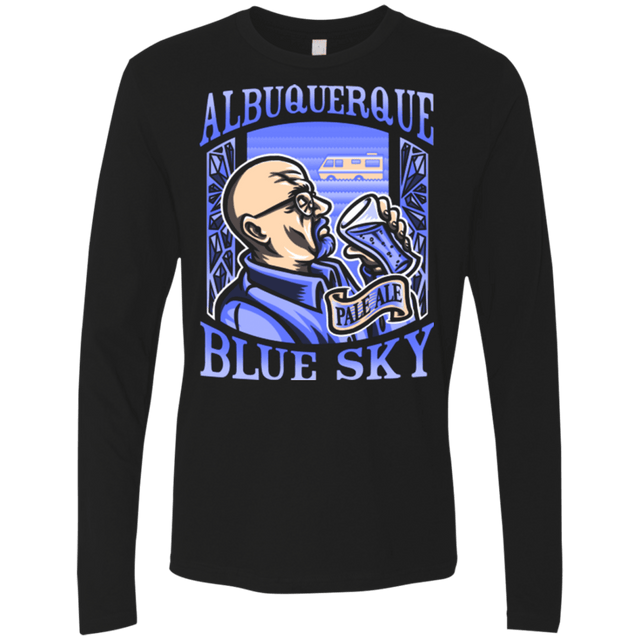 T-Shirts Black / Small Albuquerque Blue Sky Men's Premium Long Sleeve