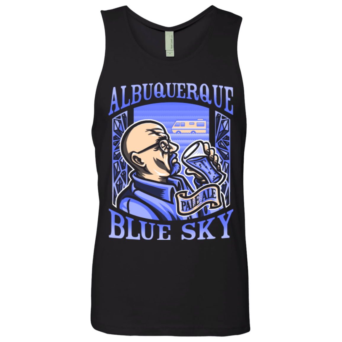 T-Shirts Black / Small Albuquerque Blue Sky Men's Premium Tank Top