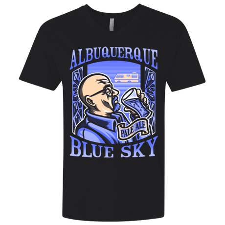T-Shirts Black / X-Small Albuquerque Blue Sky Men's Premium V-Neck