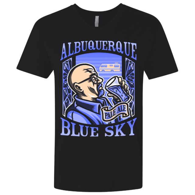 T-Shirts Black / X-Small Albuquerque Blue Sky Men's Premium V-Neck
