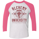 T-Shirts Heather White/Vintage Pink / X-Small Alchemy University Triblend 3/4 Sleeve