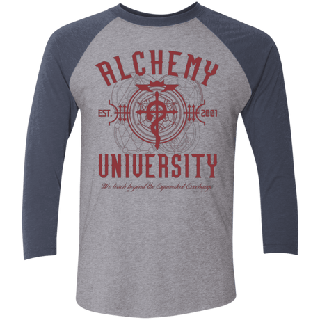 T-Shirts Premium Heather/ Vintage Navy / X-Small Alchemy University Triblend 3/4 Sleeve