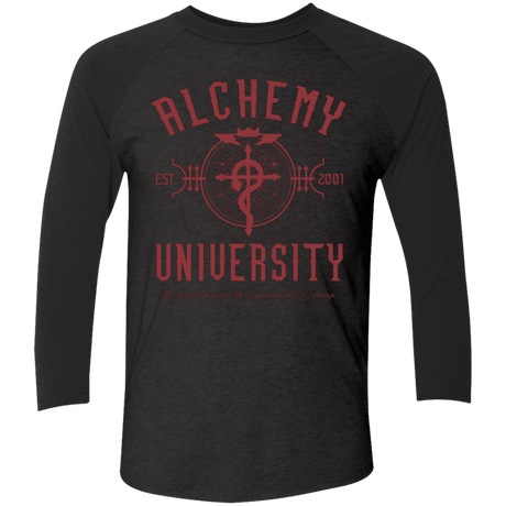 T-Shirts Vintage Black/Vintage Black / X-Small Alchemy University Triblend 3/4 Sleeve